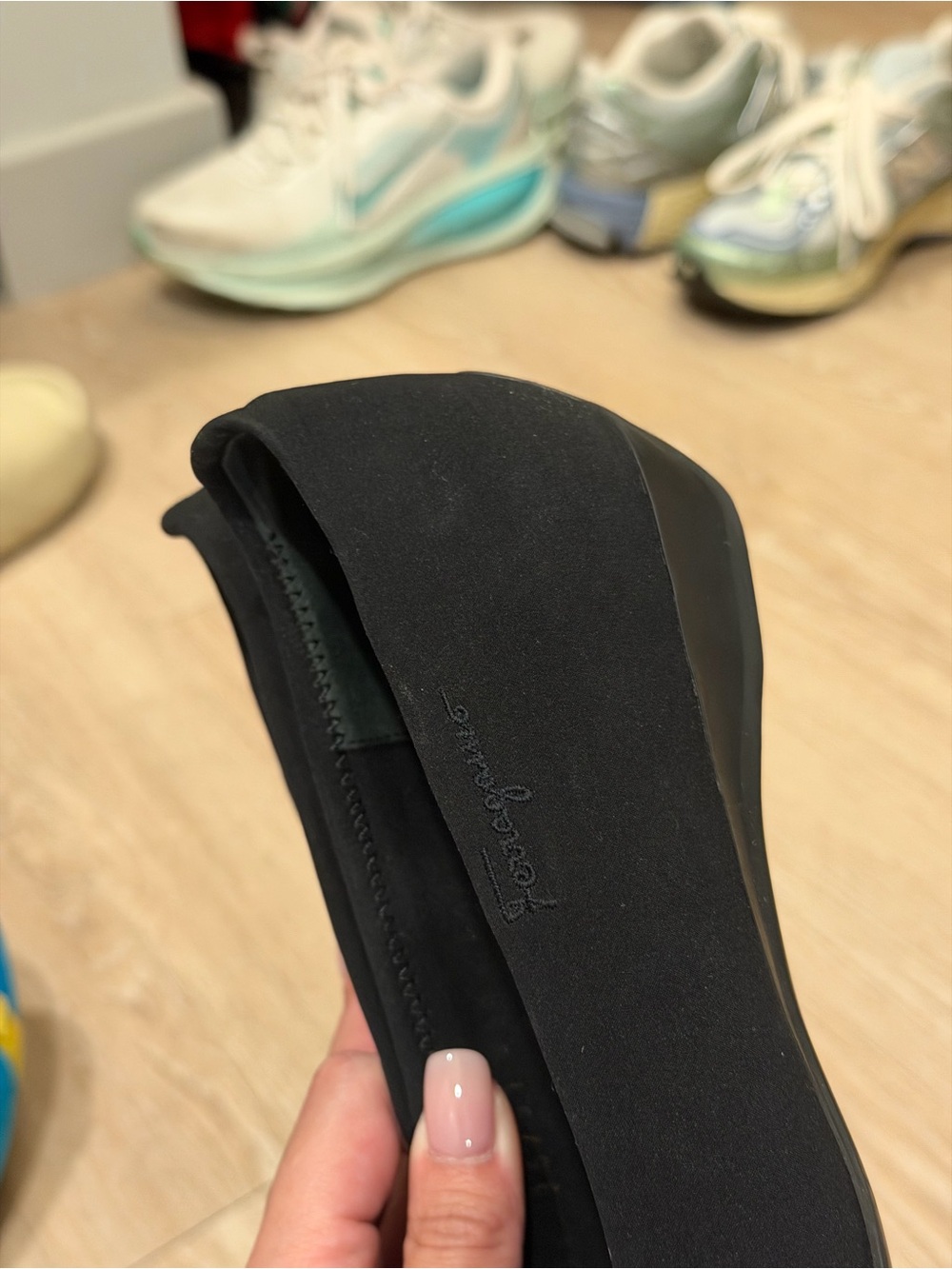 Salvatore Ferragamo Black Nylon Semi-Pointed Ballet Flats 6.5–7 - Picture 5 of 5